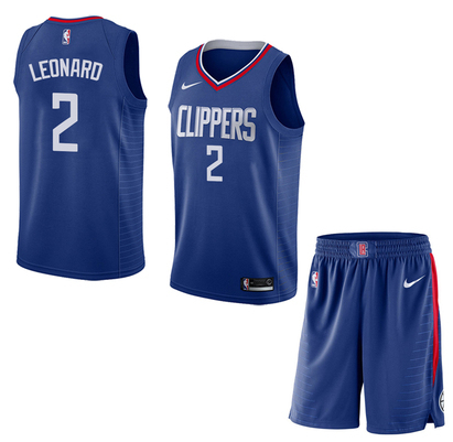 Men's Los Angeles Clippers #2 Kawhi Leonard Blue NBA Stitched Jersey(With Shorts) Men's Los Angeles Clippers #2 Kawhi Leonard Blue NBA Stitched Jersey(With Shorts)